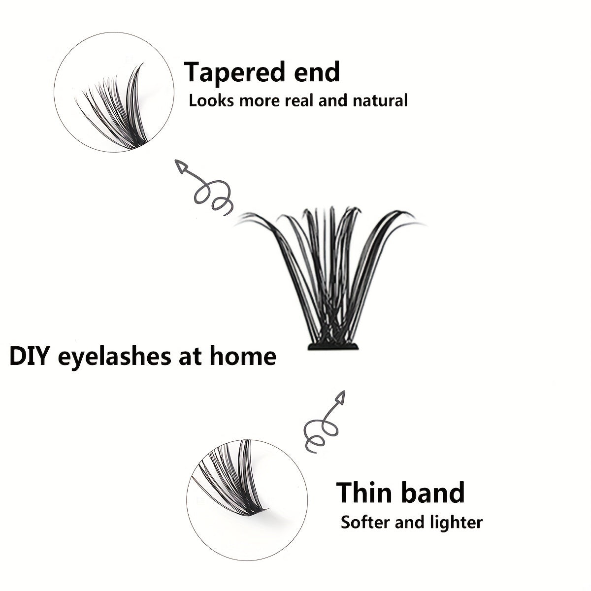 280Pcs DIY Eyelash Extension Set Curling False Eyelash Set 30D 40D 50D 9 16MM