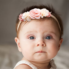 Baby Girl Flower Headbands Soft Stretchy Nylon Hairbands For Newborn Toddler
