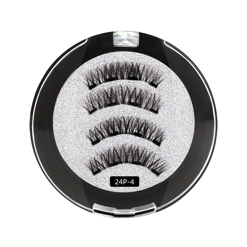 Magnetic False Eyelashes With Applicator Kit Eye Elongated Eyelashes No Glue