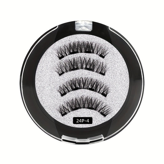 Magnetic False Eyelashes With Applicator Kit Eye Elongated Eyelashes No Glue