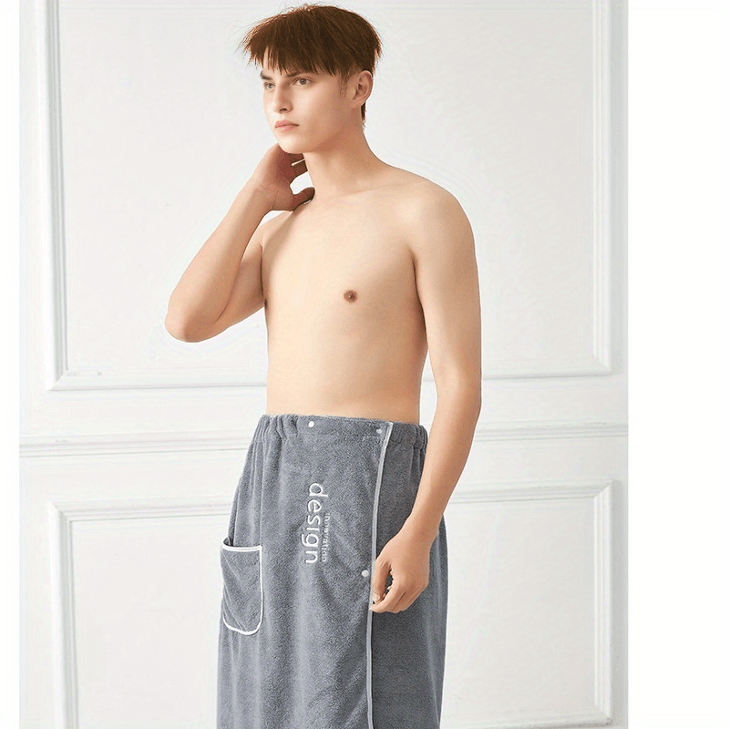 Men's Coral Fleece Bath Skirt Towel