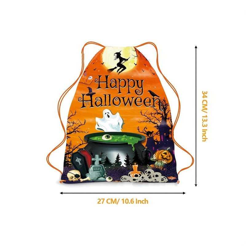 Halloween Gift Kids Drawstring Backpack Storage Bag