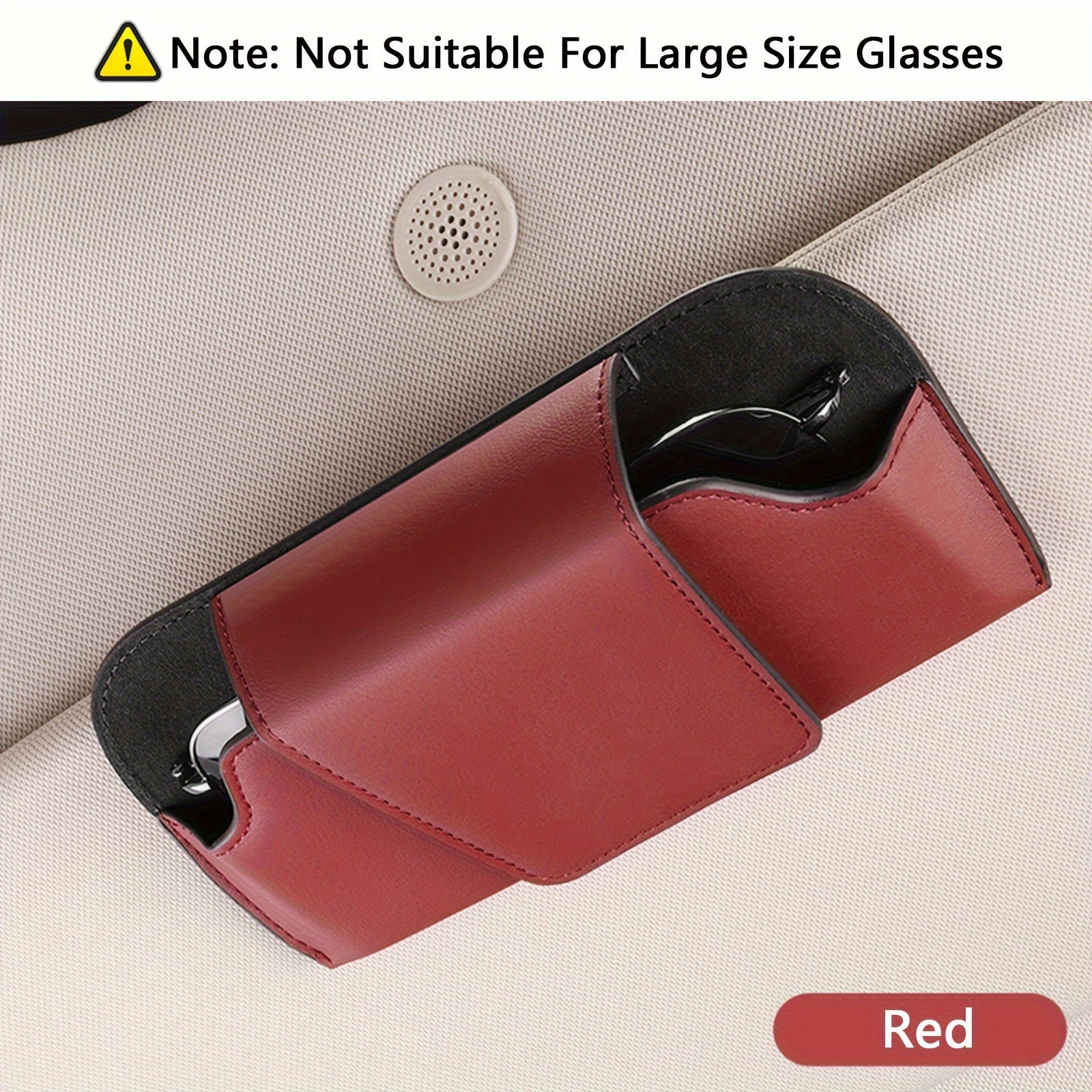 Car Glasses Clip Sunglasses Storage Box Card Holder Car Storage Bag