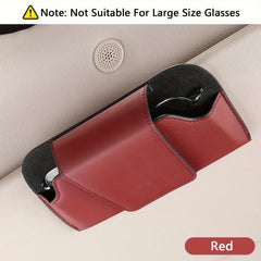 Car Glasses Clip Sunglasses Storage Box Card Holder Car Storage Bag
