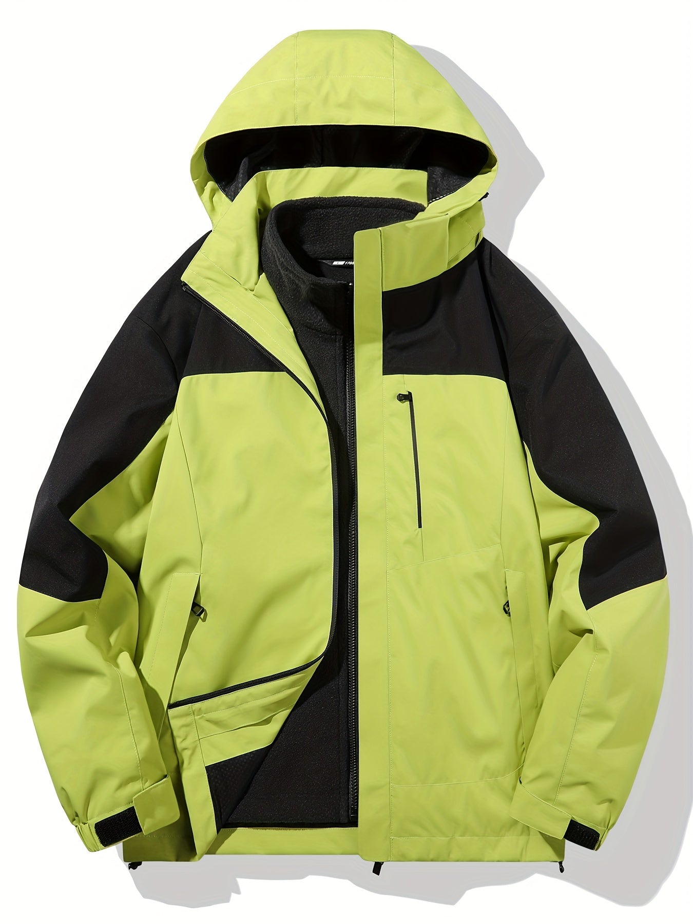 Men's Military Style Hooded Jacket Windproof Zip Up Coats