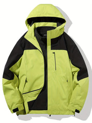 Men's Military Style Hooded Jacket Windproof Zip Up Coats