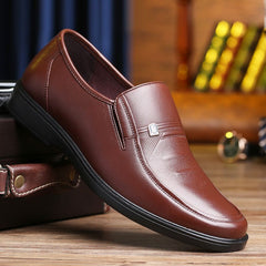 LAORENTOU Men's Leather Slip On Oxford Shoes