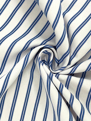  Stripe Print Long Sleeve Blouse
