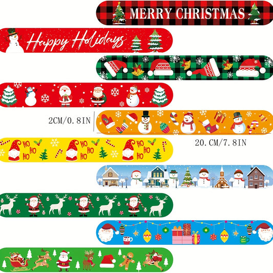 12pcs Christmas Dress Up Gift Clap Ring Bracelet Set