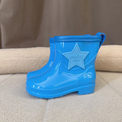 Swalker Star Solid Slip On Rain Boots For Girls Waterproof Non Slip Rain Boots