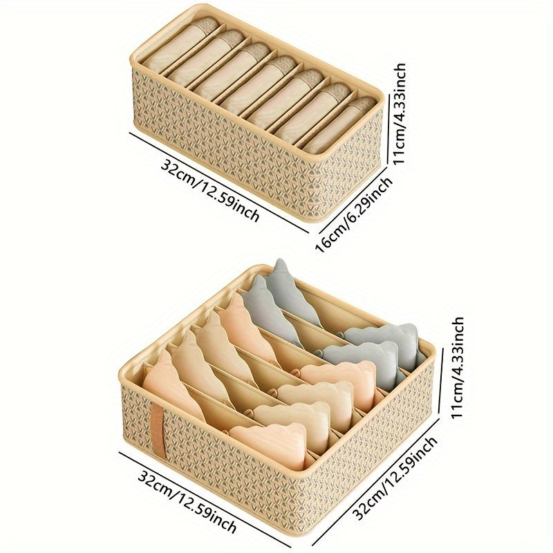 6 7 Grid Underwear Storage Box Space Saving Organizer