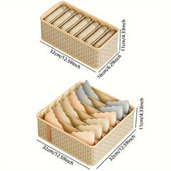 6 7 Grid Underwear Storage Box Space Saving Organizer