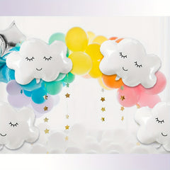 4 Cloud Mylar Smiling Face Balloons Baby Shower Wedding Decor