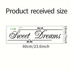 Sweet Dreams Wall Sticker For Bedroom Self-adhesive Removable 23.6in x 7in