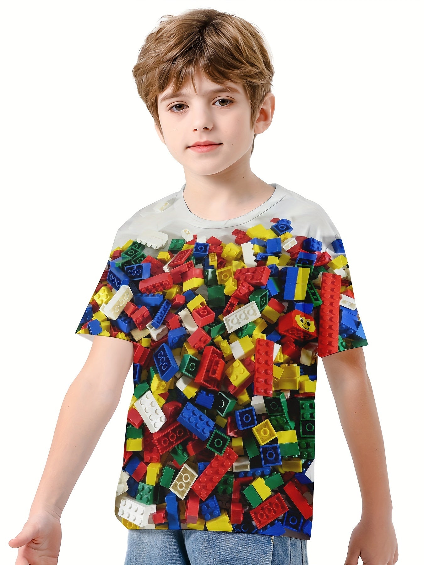 Kids 3D Print Summer T Shirt - Outdoor Fun