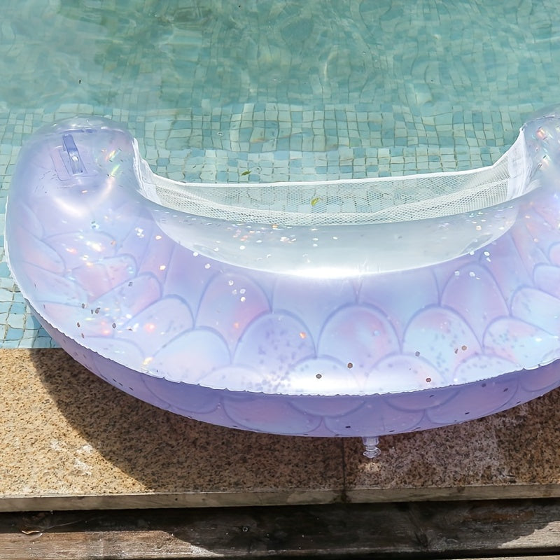 Inflatable Pool Float Chair Adults with Cup Holder Handle Three Colors
