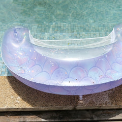Inflatable Pool Float Chair Adults with Cup Holder Handle Three Colors