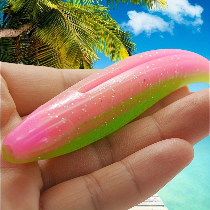 3pcs Large 16.99cm Ultra Soft Split Tail Fishing Biomimetic Baits