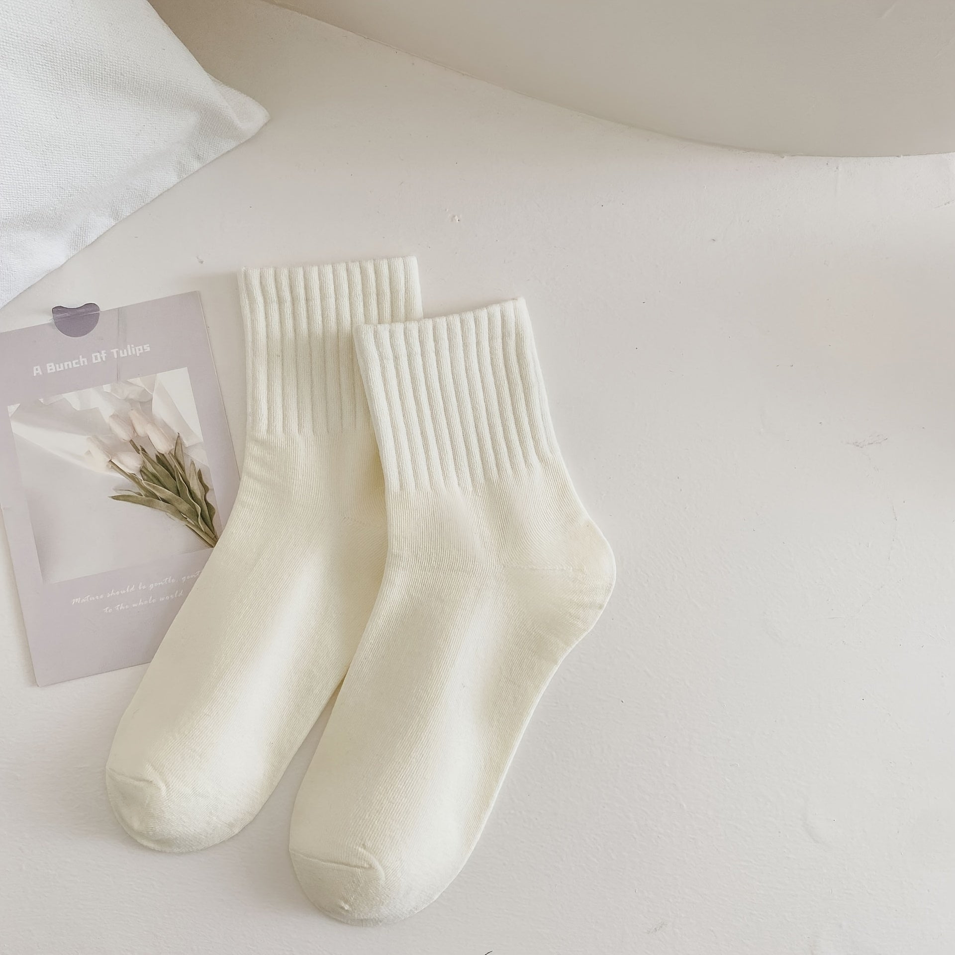 6 Pairs Striped Letter Print Socks Women's Stockings