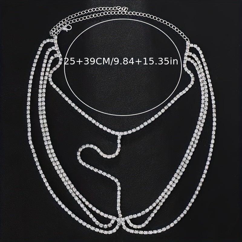 Boho Rhinestone Head Chain Bride Hair Jewelry