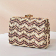 Chinese Style Straw Handbag Prom Purse Wedding Party Dinner