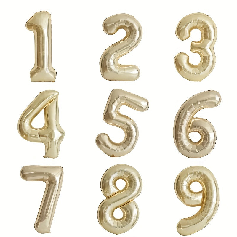 101 6 Cm Golden Number Aluminum Film Balloon Set for Children's Birthday Party