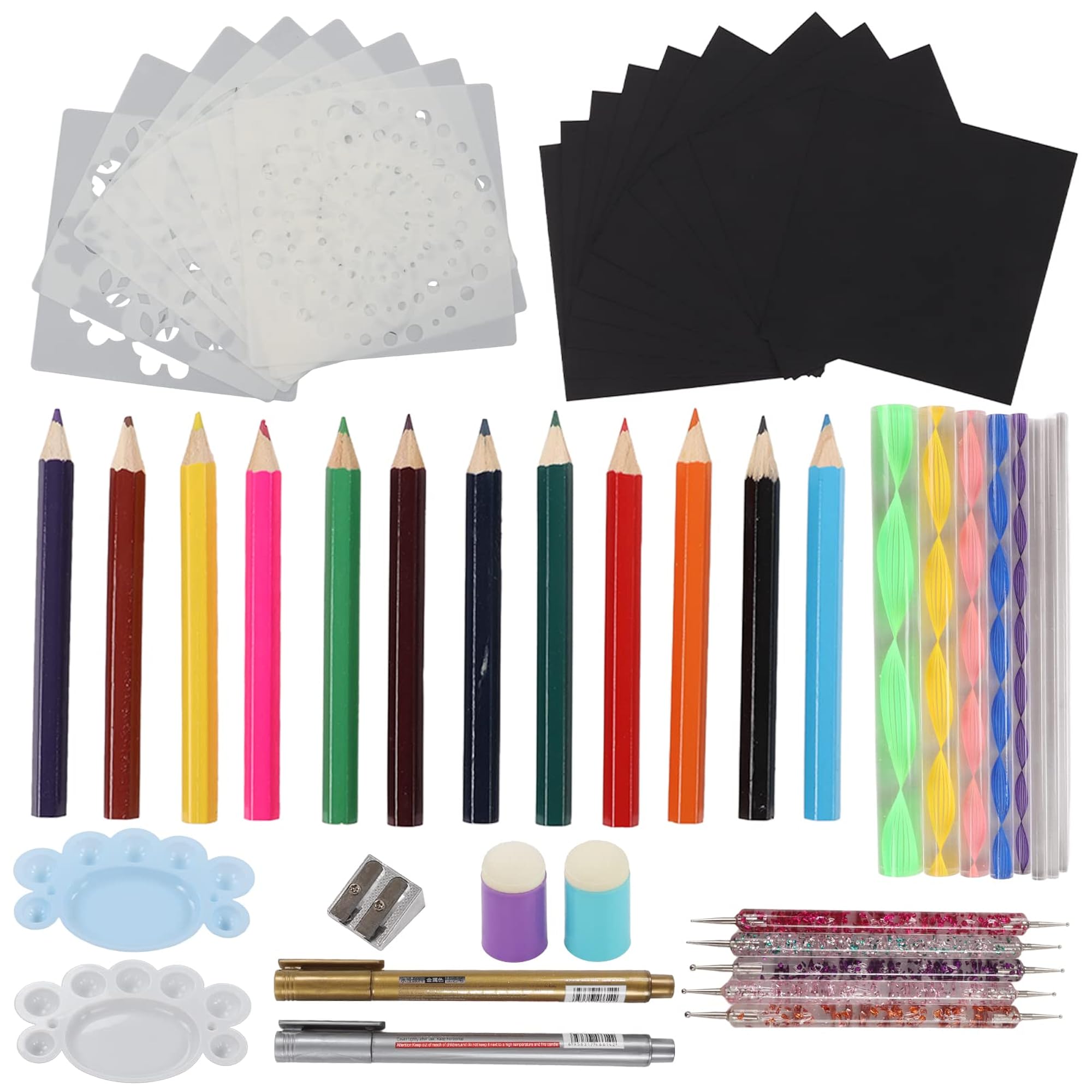 Rock Dot Paint Stencils Tool Set, 50Pcs for DIY Crafts – CRAZE