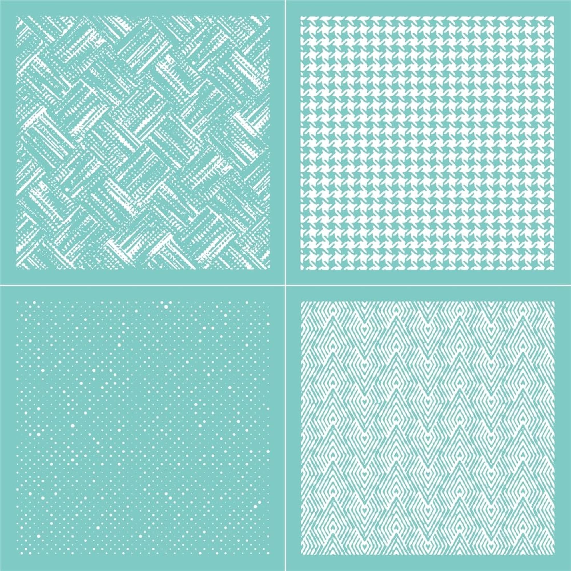 Screen Printing Stencil with Four Texture Patterns, 12 x 12 Inch – CRAZE
