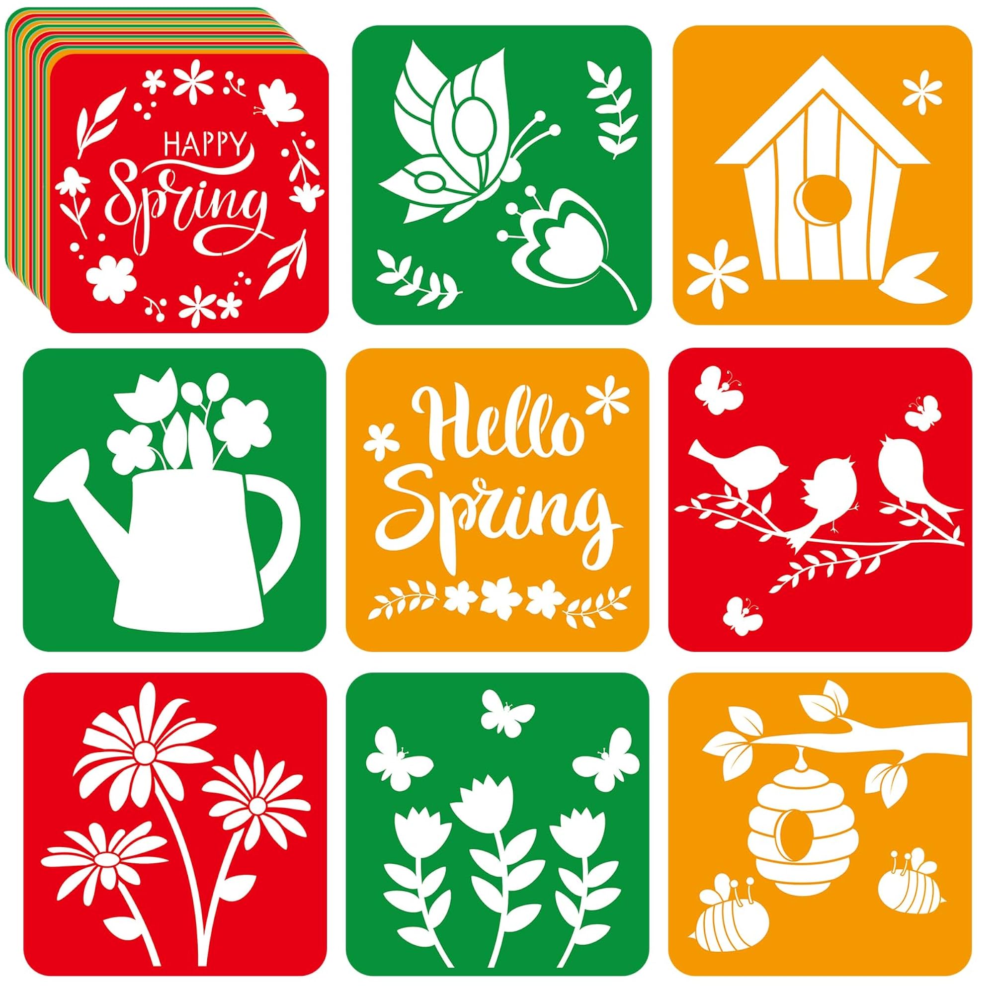 36-Piece Spring Drawing Stencils for Kids, Washable and Reusable – CRAZE