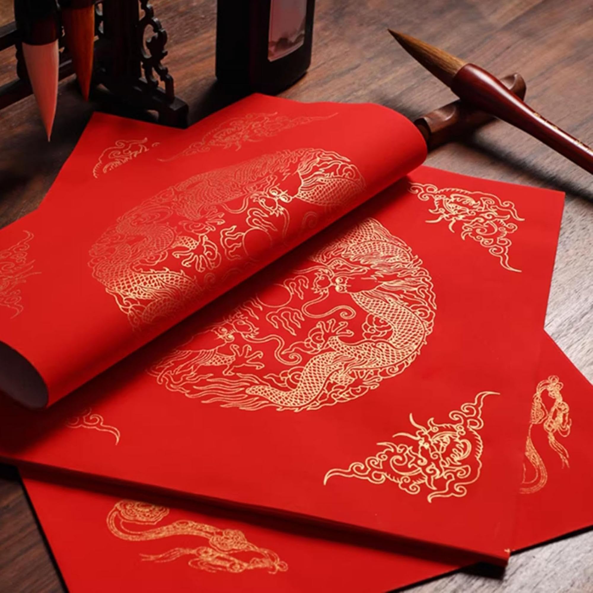 Chinese Red Xuan Doufang Paper for Asian Decor, 20 Pieces – CRAZE