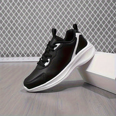 Women's Faux Leather Running Shoes Non Slip Sneakers