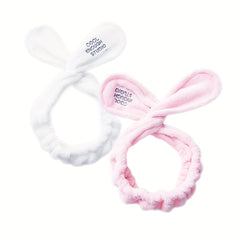 Adjustable Bunny Ears Headband Wide Hairband Makeup Wrap