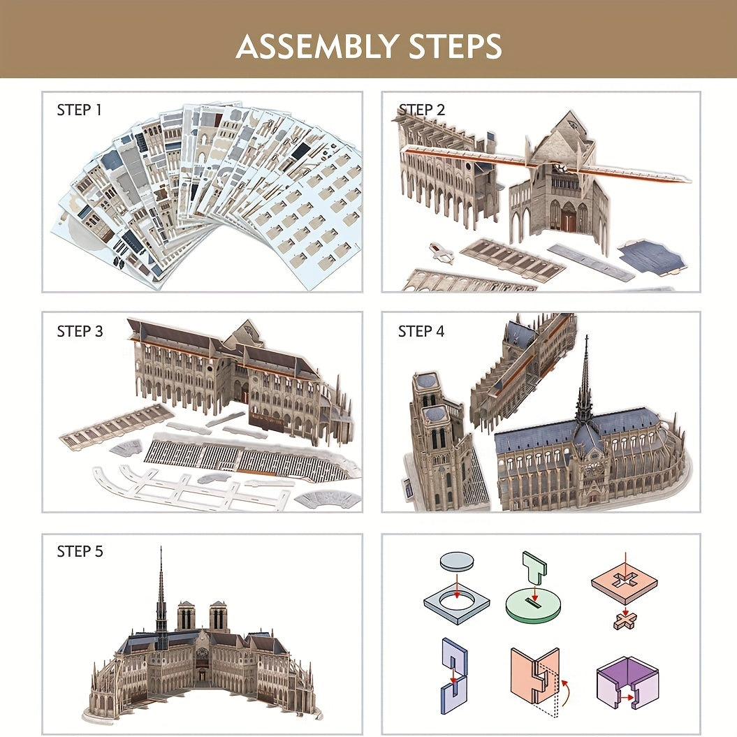 3D Puzzle St Paul's Cathedral Building Model Craft Kit Birthday Gift for Adults