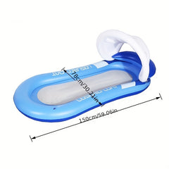 Inflatable Deck Chair Water Toy with Canopy