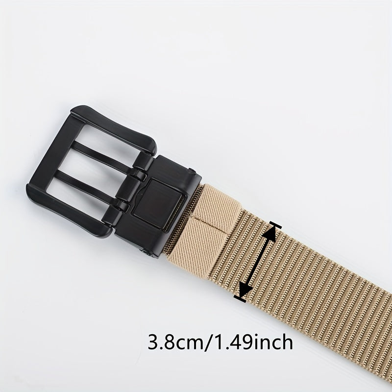 Nylon Square Belt Casual Leather Belt For Men