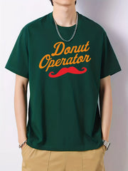 Men's Cotton Letter Print Graphic Tee