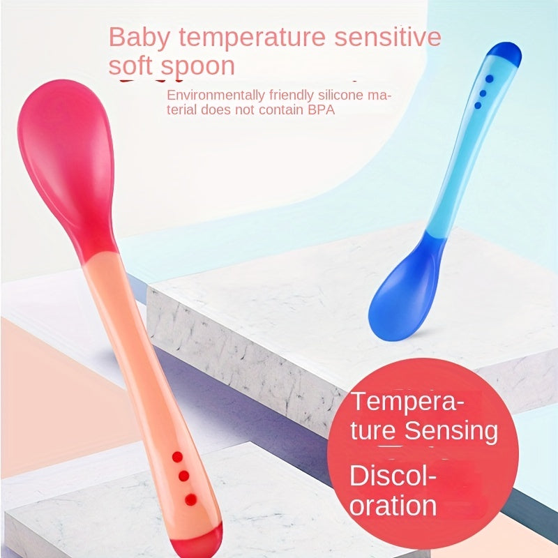 Baby Temperature Sensing Soup Fork Spoon