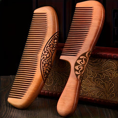 Peach Wood Comb Hair Care Anti Static Comb