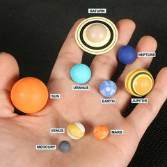 Solar System Puzzle Kit with Planets Stars & Moons in Red PVC