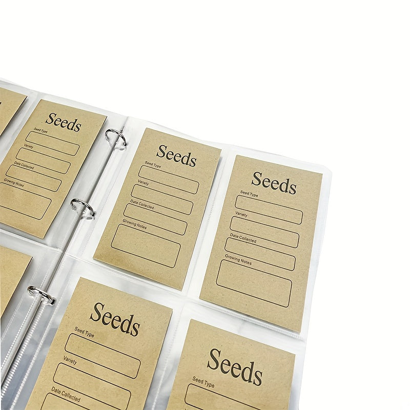 Seed Storage Organizer with 10 Resealable Envelopes & 80 Bags