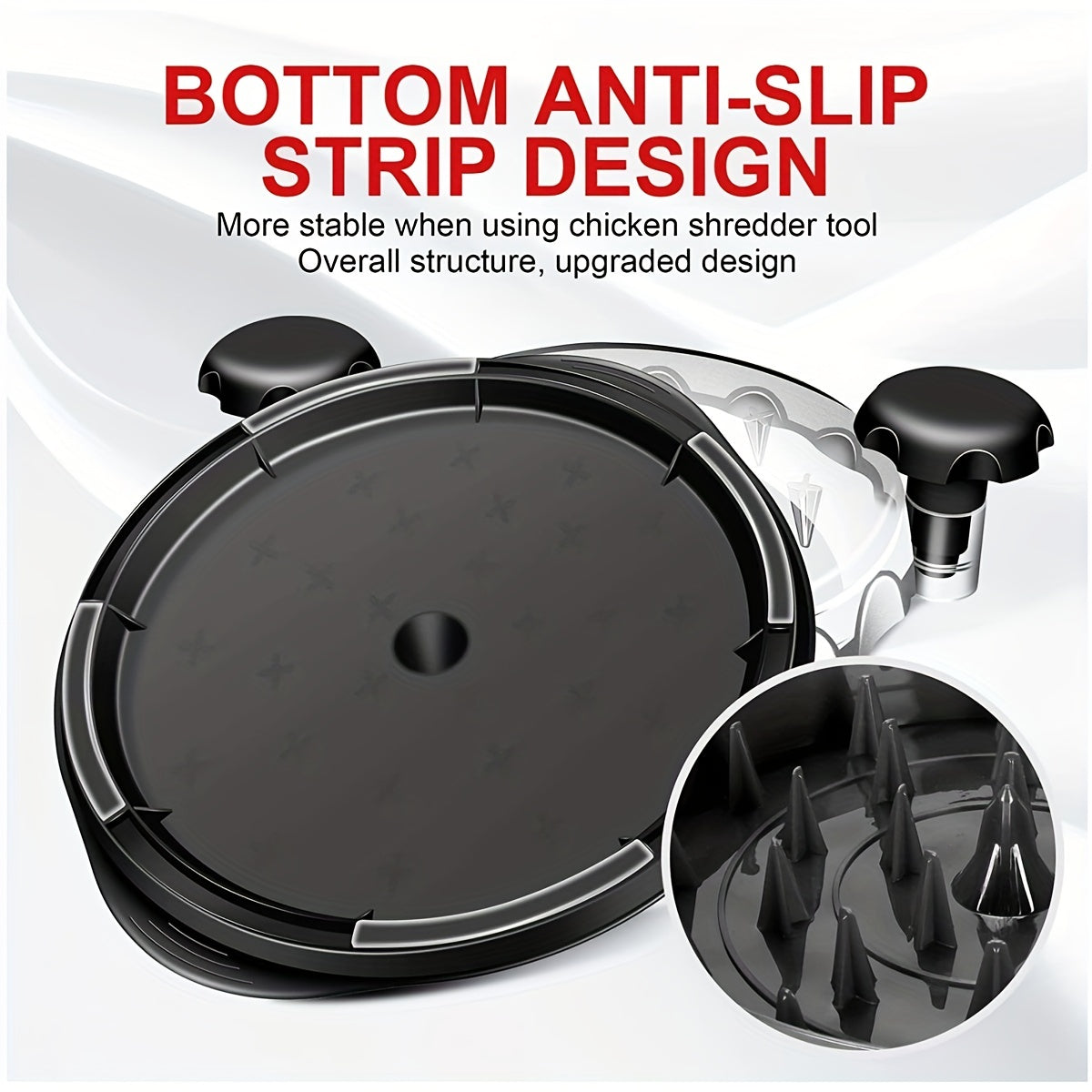 Ergonomic Chicken Shredder with Transparent Lid