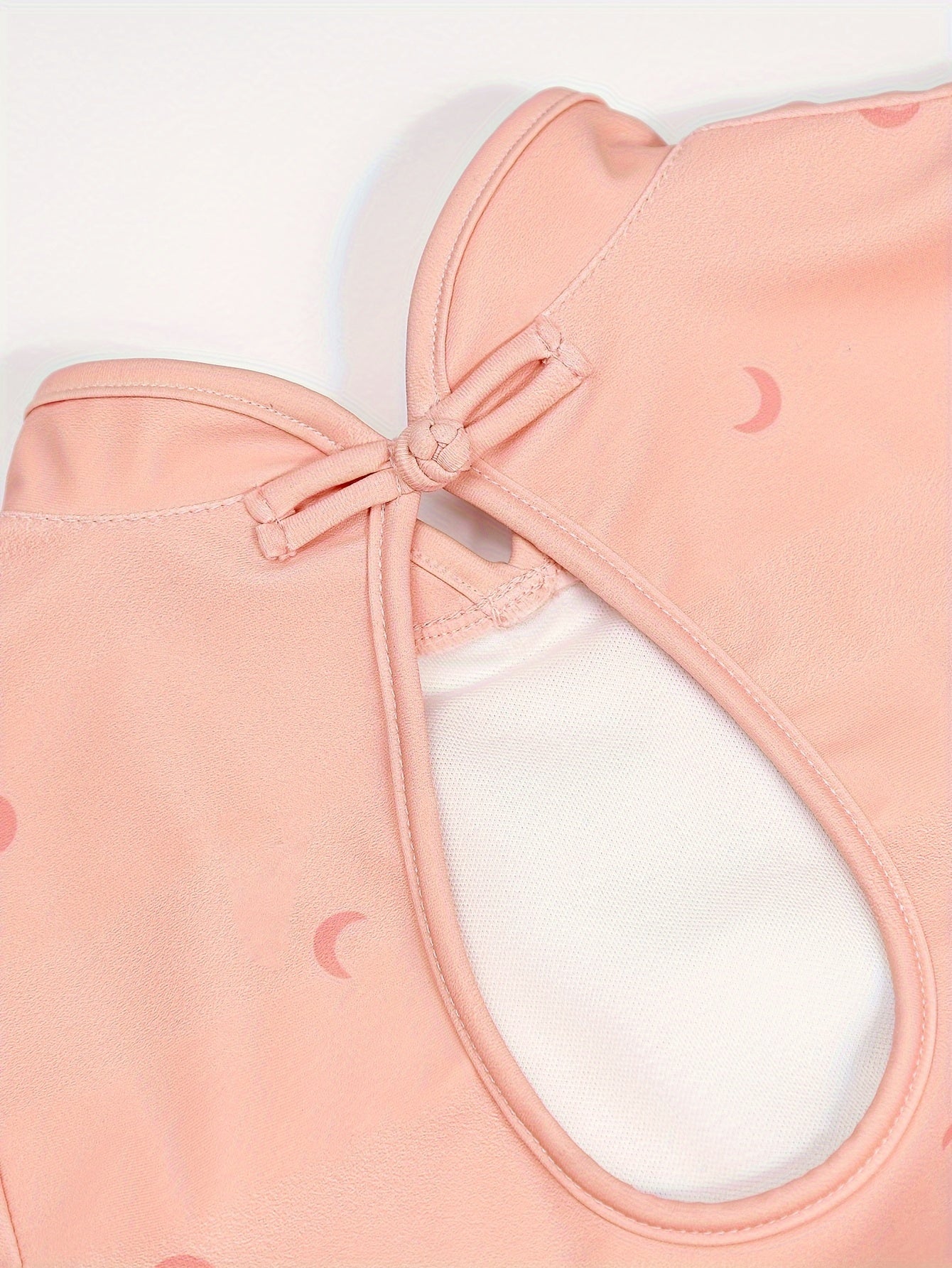 Girls Bunny Print Sun Protection Swimwear Qipao Style Bathing Suit