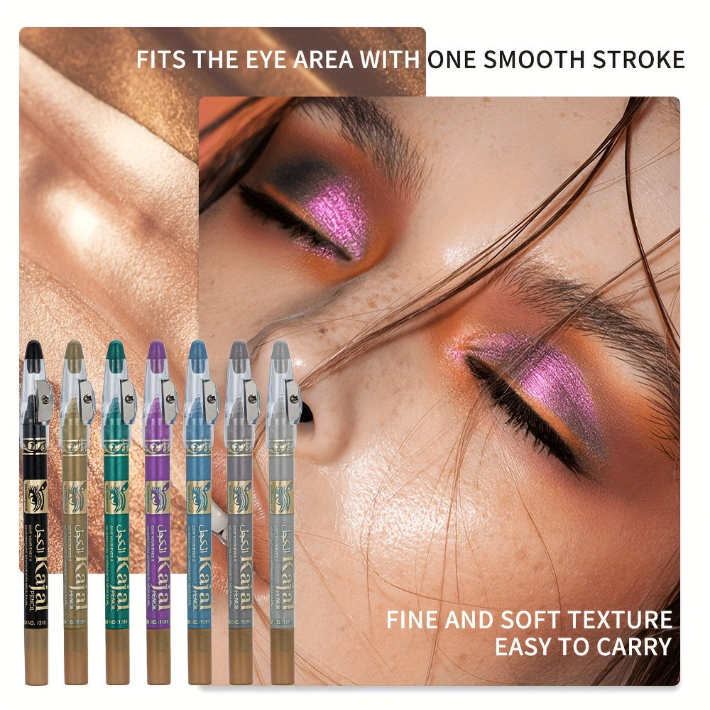 12 Colors Waterproof Eyeshadow Stick with Shimmer and Pearly Finish