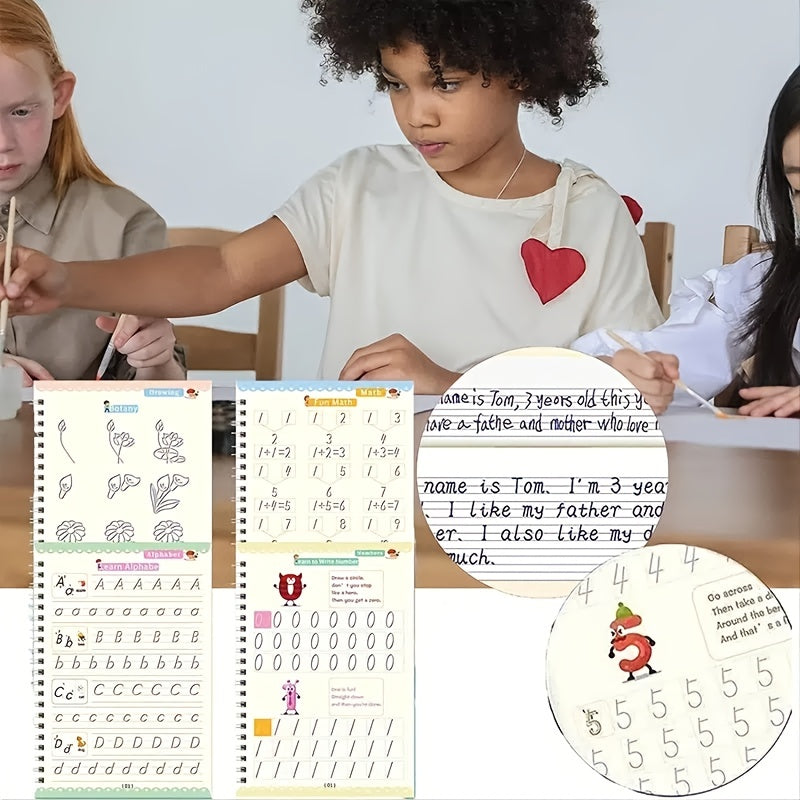 Reusable Handwriting Workbook for Kids - Alphabet & Writing Practice Book