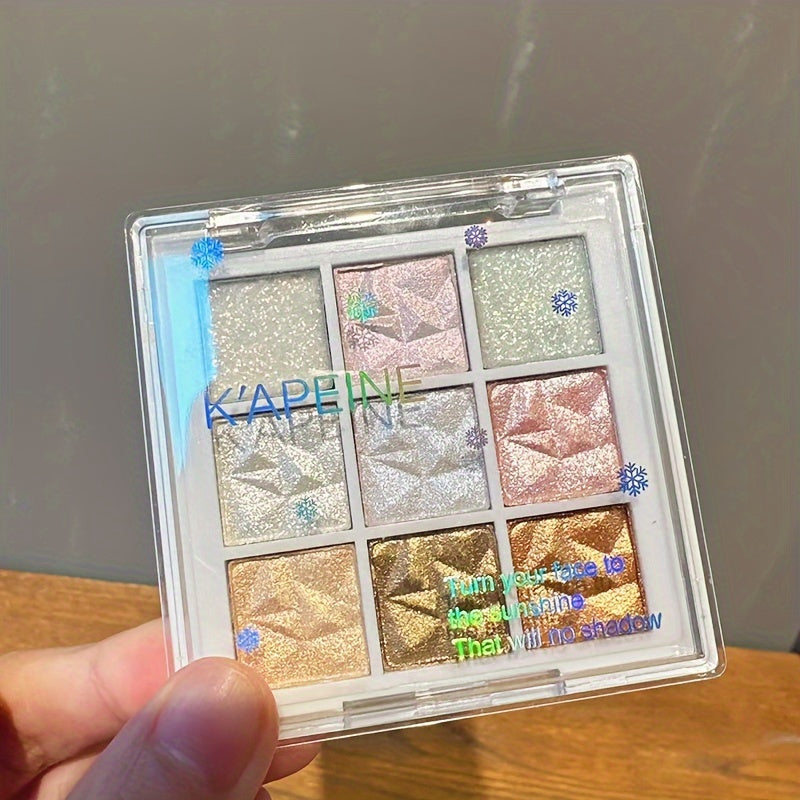 Kathine Sparkling Snowflake 9 Eyeshadow Palette Matte & Shimmery Finishes