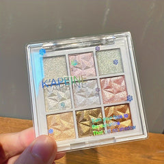 Kathine Sparkling Snowflake 9 Eyeshadow Palette Matte & Shimmery Finishes