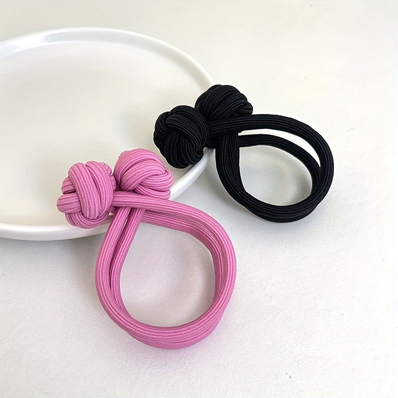 Chinese Knot Hair Rope Elastic Ponytail Holder Hair Accessories