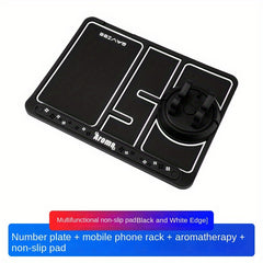 Car Anti skid Pad Mobile Phone Holder Storage Number Plate Multifunctional