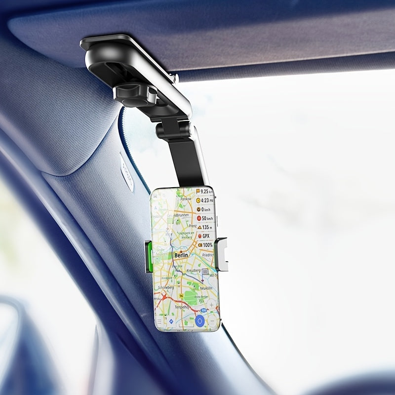 Rotatable Sun Visor Car Phone Mount - Secure & Visible Driving