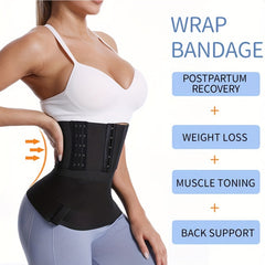 Waist Trainer Trimmer Belt Tummy Control Wrap Cincher Women's Shapewear